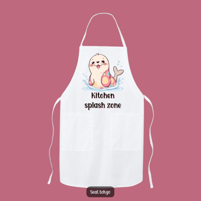 Funny Seal Splash Apron: Cute Kitchen Seal, Practical Funny Gift for Cooks