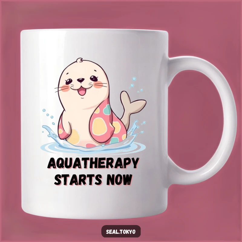 Funny Seal Splash Mug: Cute Kimono Seal, Perfect Funny Gift for Water Lovers