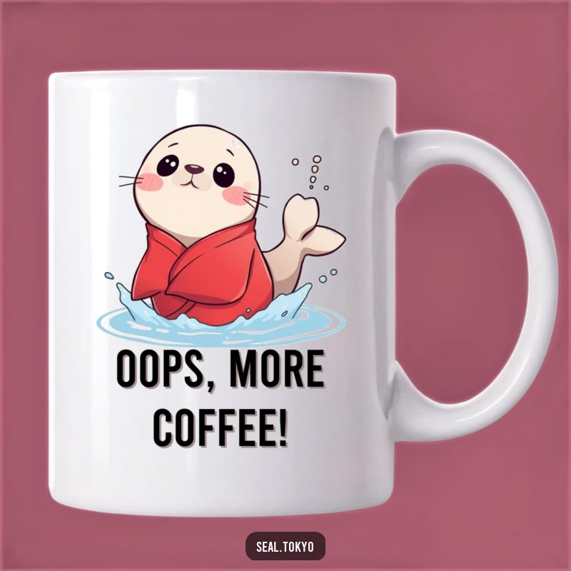 Funny Surprised Seal Splash Mug: A Hilarious Gift for Clumsy Friends