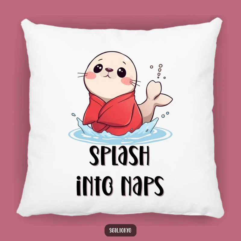 Funny Surprised Seal Splash Pillow: Cozy Comfort with a Splash of Fun