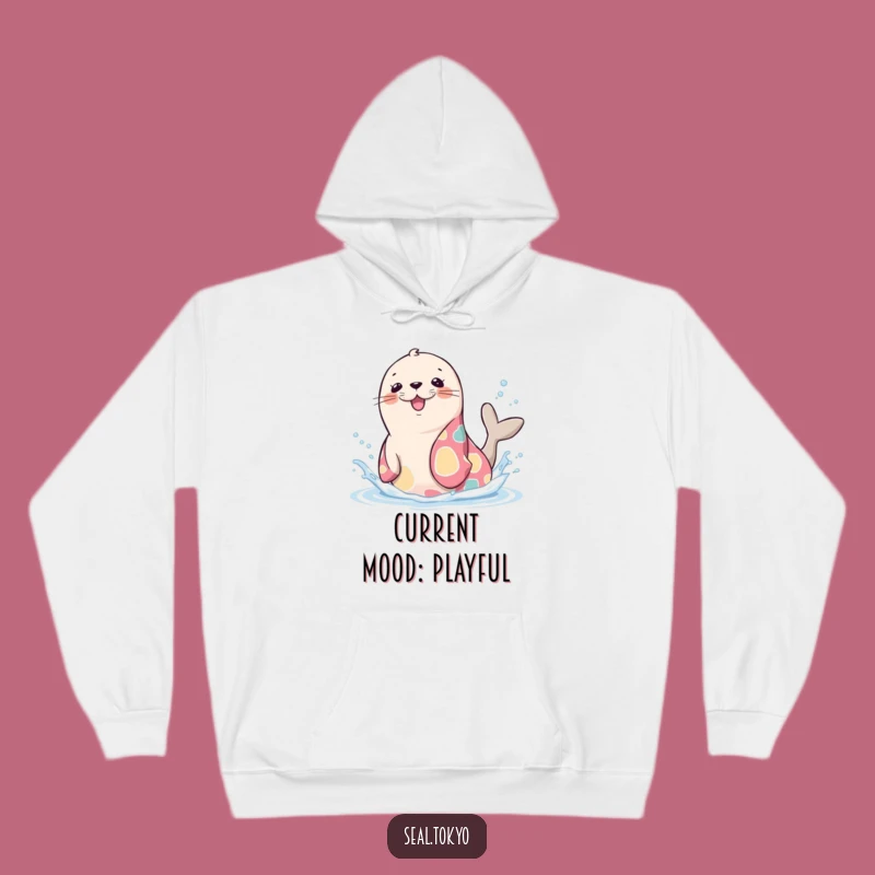 Funny Seal Splash Hoodie: Cozy Kimono Seal, Ideal Funny Gift for Seal Enthusiasts