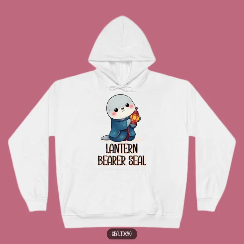 Funny Elegant Seal Lantern Hoodie: Cozy Warmth and Gentle Humor