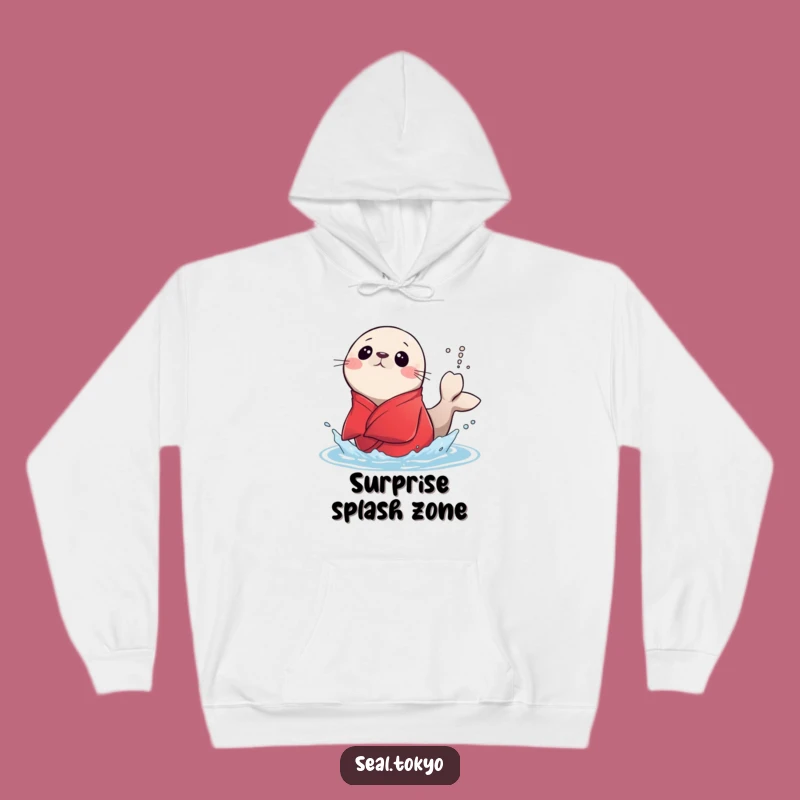 Funny Surprised Seal Splash Hoodie: Cozy Up with a Comedic Splash