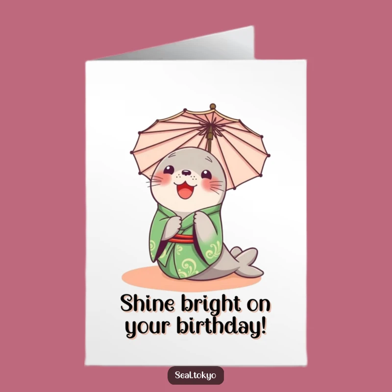 Free Printable Seal Birthday Card: Peek-a-Boo Fun, Perfect Humorous DIY Gift