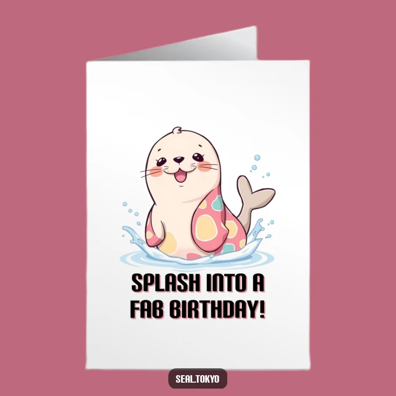 Free Printable Seal Birthday Card: Splashy Fun, Perfect Humorous DIY Gift