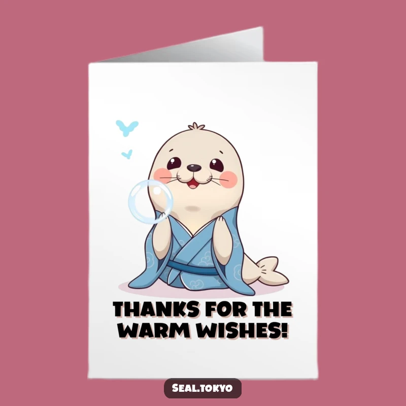Free Printable Thank You Seal Card: Bubble Thanks, Funny DIY Gift