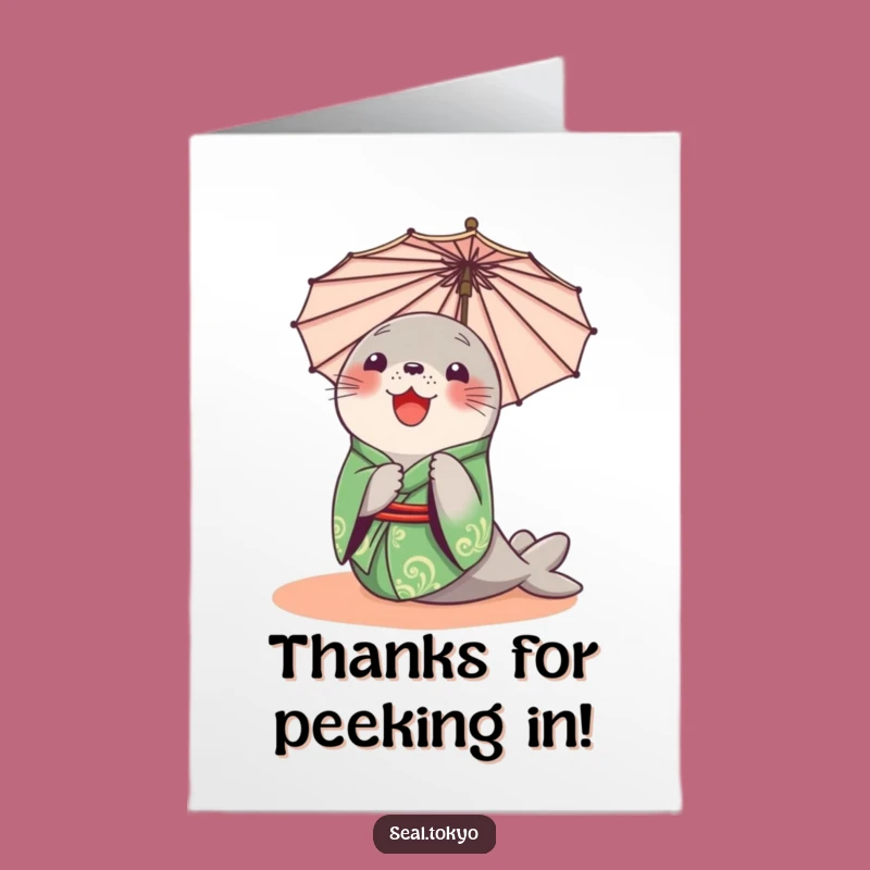 Free Printable Thank You Seal Card: Peeky Thanks, Funny DIY Gift