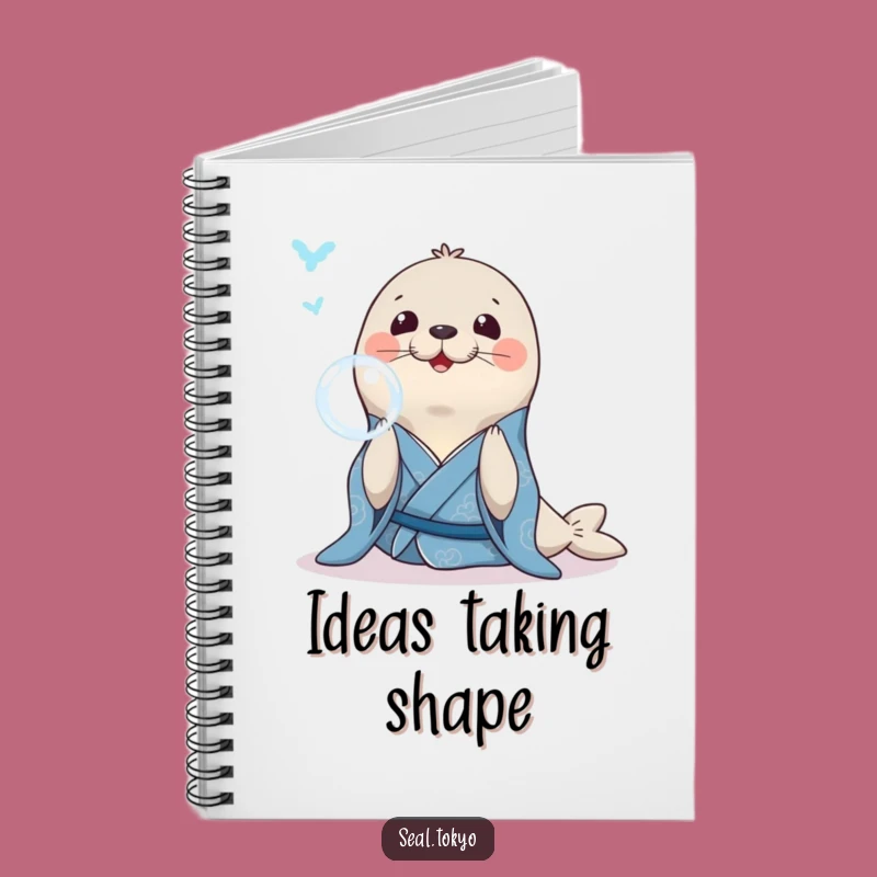 Funny Seal Bubble Notebook: Blue Kimono Seal, Perfect Funny Gift for Notes