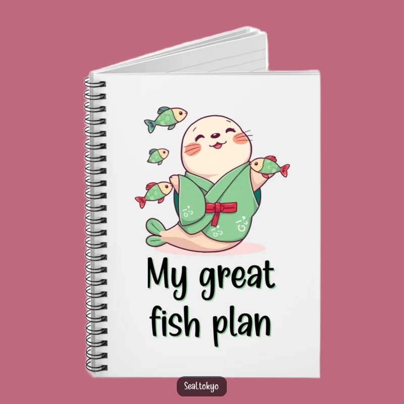 Funny Seal Juggling Fish Notebook: Jot Down Ideas with Humorous Flair