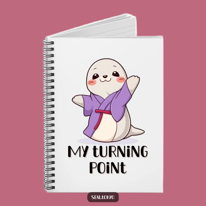 Funny Seal Spin Notebook: Purple Kimono Seal, Perfect Funny Gift for Notes