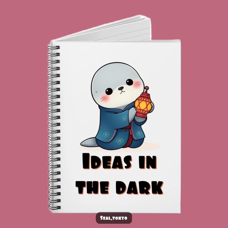Funny Elegant Seal Lantern Notebook: Jot Down Illuminated Thoughts