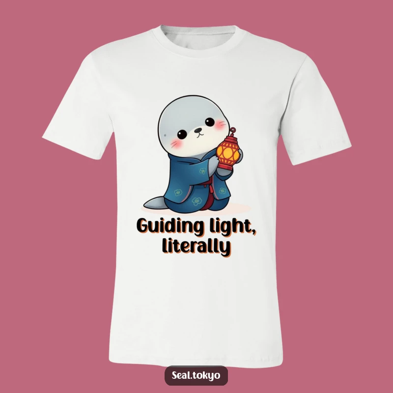 Funny Elegant Seal Lantern T-Shirt: Wear Serenity with a Smile